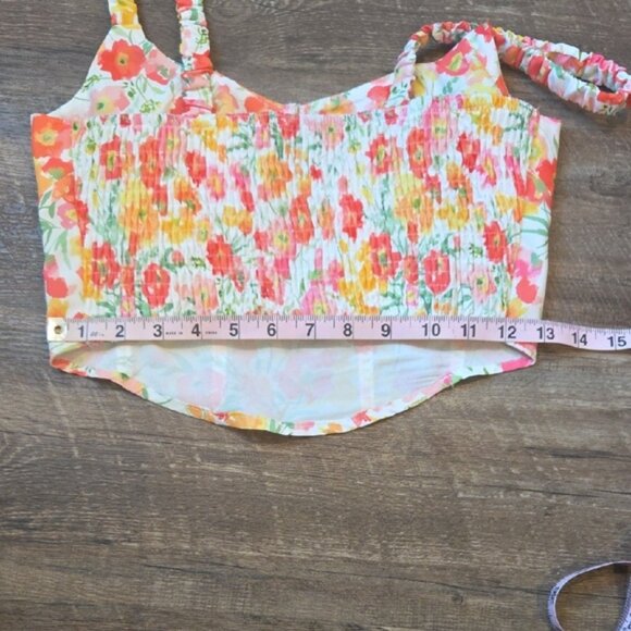 SHEIN Pink and Orange Sleeveless Crop Tank Top - Picture 11 of 11